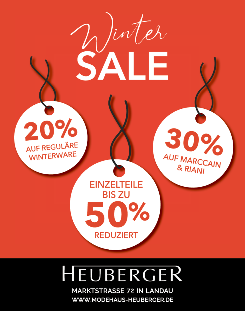Winter Sale Heuberger Modehaus ab 16.12.21