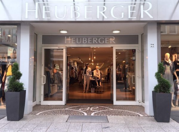 Heuberger Webseite - Modehaus Aussenansicht